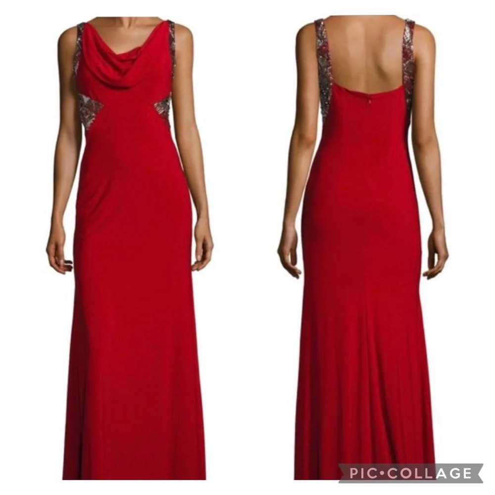 Carmen Marc Valvo infusion sleeveless sequins long gown - Picture 1 of 5